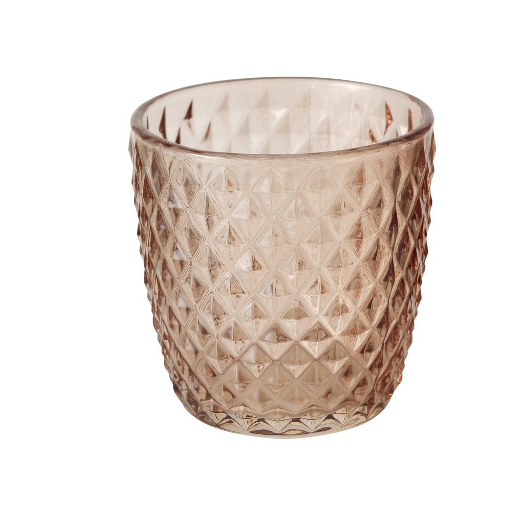 Teelichthalter Bloomora - Beige Karo