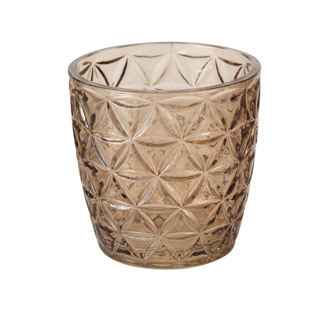 Teelichthalter Bloomora - Beige Blumig