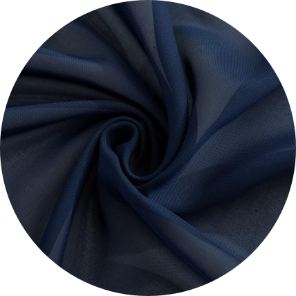 Tischläufer - Chiffon - Dunkelblau