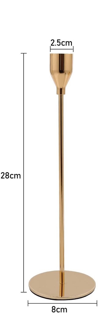 Stabkerzenhalter Gold Klassik - mittel - 28cm