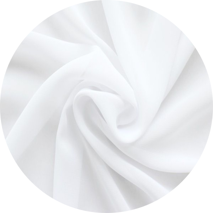 [VT0404-070300] Tischläufer - Chiffon - Weiß