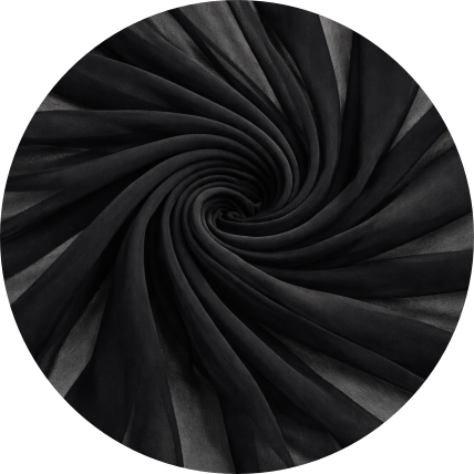 Tischläufer - Chiffon - Schwarz