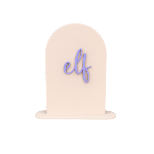 Tischnummer - Halbrund - Pastell Lila auf Beige